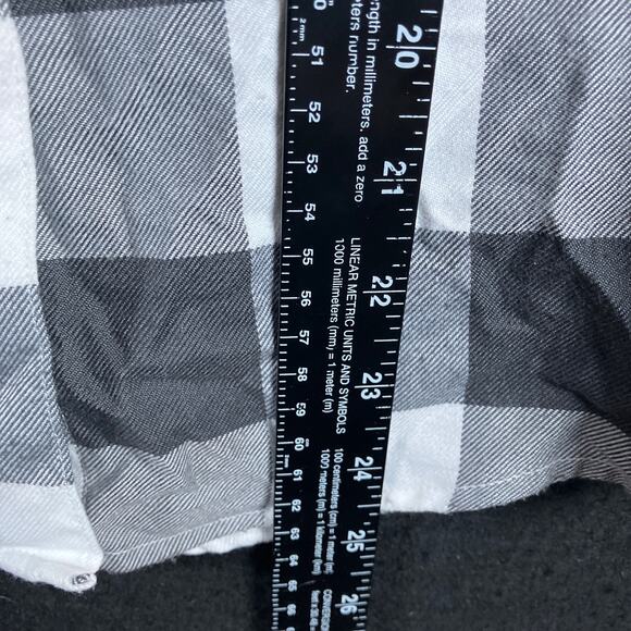 Dixxon Mens Shirt Black White Plaid Flannel The Pinnacle Button Down Small - Picture 9 of 12